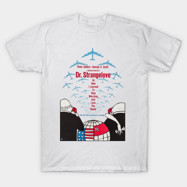 Doctor Strangelove Movie Poster T-Shirt by MovieFunTime